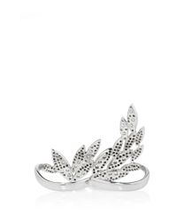AS29 | Metallic Bamboo Xl Two Finger Ring | Lyst