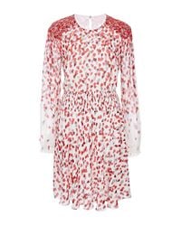 Giamba | Red Degrade Hearts Silk Georgette Dress | Lyst
