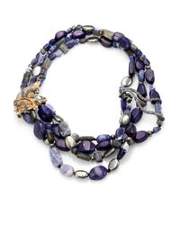 Alexis Bittar | Elements Phoenix Sodalite, Blue Aventurine, Labradorite & Pyrite Tressage Necklace for Men | Lyst