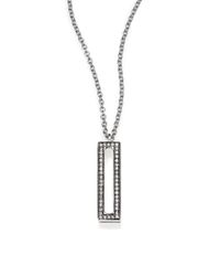 Ippolita | Metallic Stella Diamond & Sterling Silver Rectangle Pendant Necklace | Lyst