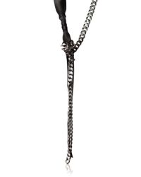 Emanuele Bicocchi | Black Woven Leather Sterilng Silver Necklace for Men | Lyst