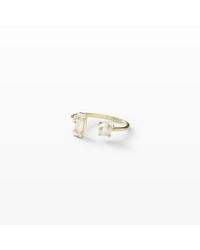 Club Monaco | Metallic Bing Bang Baguette Pearl Ring | Lyst
