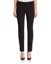 Theory | Black Treeca Slim Twill Stretch-cotton Pants | Lyst