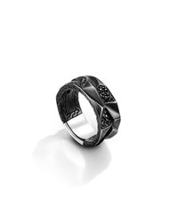 John Hardy | Black Band Ring for Men | Lyst