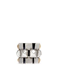 Ela Stone | Metallic Freja Pyramid Chain Ring | Lyst