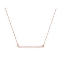 J.Crew | Pink Gabriela Artigas 14k Gold Bar And White Diamond Necklace | Lyst