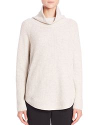 Vince | Natural Ribbed Wool & Cashmere Turtleneck | Lyst