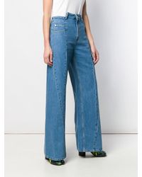 Jean ample à détails de coutures Maison Margiela en coloris Blue