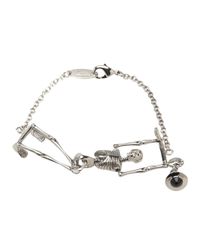 Vivienne Westwood | Metallic Skeleton Pendant Bracelet | Lyst