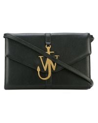 J.W. Anderson - Black Monogram Leather Shoulder Bag - Lyst