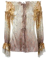 Etro | White Off The Shoulder Tunic | Lyst