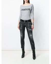 DSquared² Black Jeans im Distressed-Look