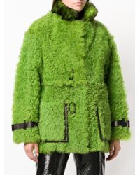 Tom Ford Oversized Lammy Coat in het Green