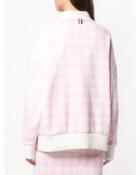 Sweat oversize à carreaux vichy Thom Browne en coloris Pink