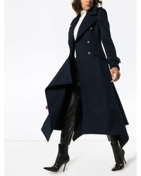 Alexander McQueen Asymmetrische Jas in het Blue