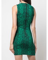 Alice + Olivia Green Kleid mit Schlangenleder-Print