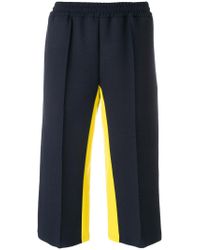 Pantacourt Ample Bicolore MSGM en coloris Blue