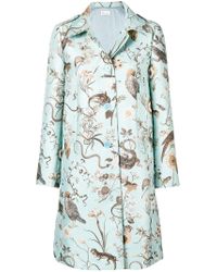 RED Valentino Blue Mantel mit Print