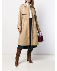 Trench à taille froncée Victoria Beckham en coloris Natural