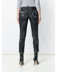 DSquared² Black Jeans im Distressed-Look