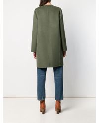 Manzoni 24 Mantel Met Enkele Rij Knopen in het Green