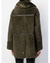 Meteo by Yves Salomon Lammy Coat in het Green