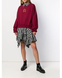 Sweat à logo brodé Tommy Hilfiger en coloris Red