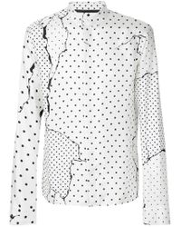 Haider Ackermann White Polka Dots Shirt for men
