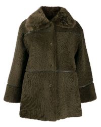 Meteo by Yves Salomon Lammy Coat in het Green