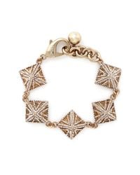 Lulu Frost | Metallic Crystal Pavé Pyramid Bracelet | Lyst