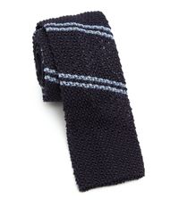 Eidos | Blue Repp Stripe Silk-blend Tie for Men | Lyst