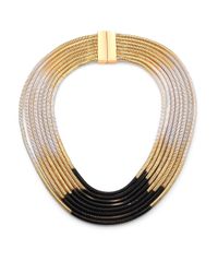 ABS By Allen Schwartz | Metallic Color Mix Ombré Multi-row Coil Necklace | Lyst