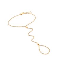 Jennifer Zeuner | Metallic Monty White Sapphire Hand Chain Bracelet | Lyst