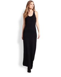 Saks Fifth Avenue | Black Cashmere Racerback Maxi Dress | Lyst