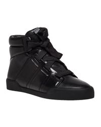 3.1 phillip lim Morgan Leather Lace-Up Sneaker in Black | Lyst