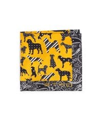 Etro | Yellow Dog-printed Paisley-border Silk Pocket Square for Men | Lyst