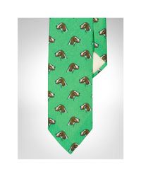 Polo Ralph Lauren | Green Dog-print Linen Narrow Tie for Men | Lyst