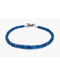 Tateossian | Blue Burmese Sapphire Precious Stone Bracelet With 18k White Gold Clasp for Men | Lyst