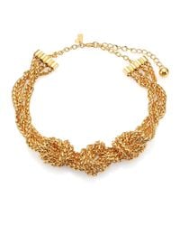 kate spade new york | Metallic Knotted Multichain Necklace | Lyst