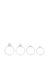 Eddie Borgo | White Stackable Pearl Four Ring Set | Lyst