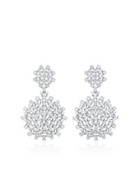 Paul Morelli | Metallic Mixed Diamond Cluster Double Dangle Earrings | Lyst