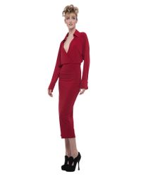 Norma Kamali | Red Batwing Midcalf | Lyst