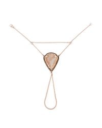 Pamela Love | Metallic 'arrowhead' Diamond Pavé Opal 18k Rose Gold Bracelet | Lyst