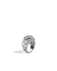 John Hardy | Metallic Dome Ring With Diamond | Lyst