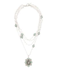 Nicole Miller | Blue Oval Sacred Heart Magdalena Necklace | Lyst