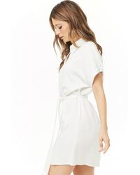 Chemisier con cintura di Forever 21 in White
