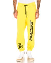 Off-White c/o Virgil Abloh Yellow Off Sweatpants