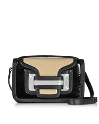 Pierre Hardy - Black Color Block Patent Leather Alpha Crossbody Clutch - Lyst