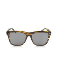 Bottega Veneta - Gray Bv0098s 002 Light Havana Acetate Frame Unisex Sunglasses - Lyst
