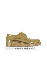 Jil Sander - Multicolor Bronze Leather Platform Oxford Shoe - Lyst